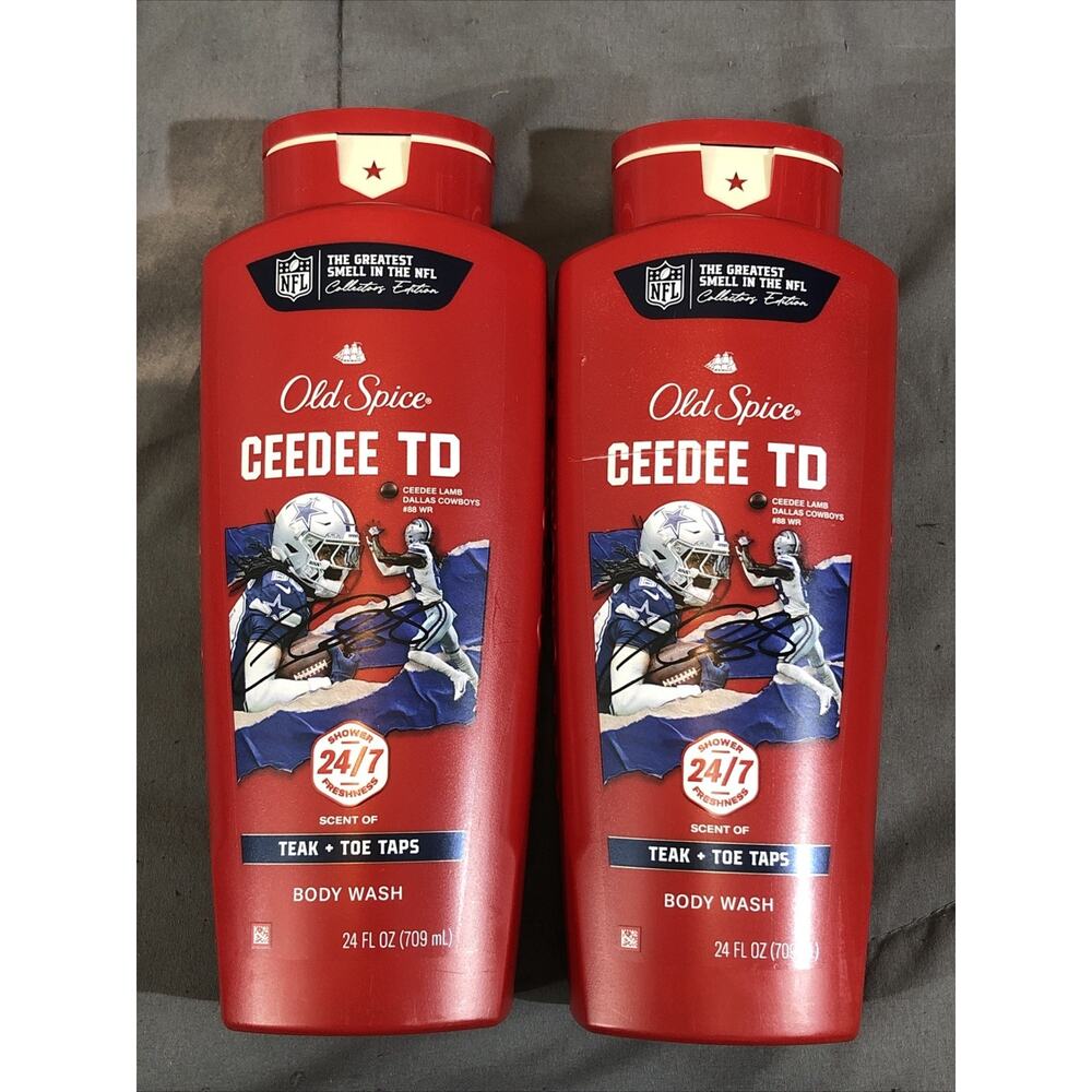 Old Spice Men’s Body Wash NFL CeeDee Lamb TD Teak + Toe Taps Scent 24oz, 2 Pack